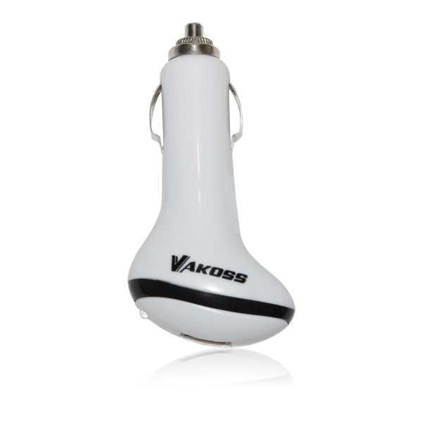 Automobilinis įkroviklis Vakoss 1xUSB, 2,1A, DC 12-24V TP-3256UW baltas