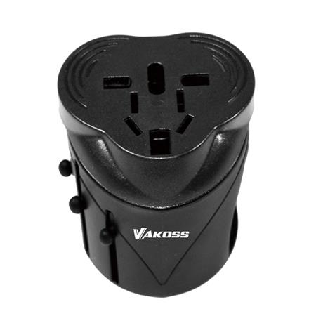 VAKOSS Kelioninis adapteris 52-141K, ES, JK, JAV, AU kištukai
