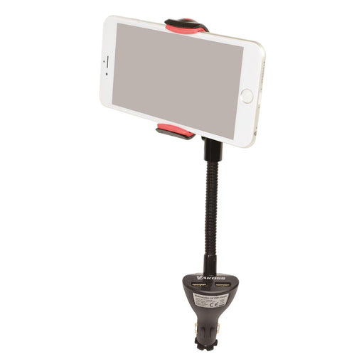 VAKOSS Daugiafunkcinis automobilinis USB TP-3280UK įkroviklis su laikikliu 2xUSB