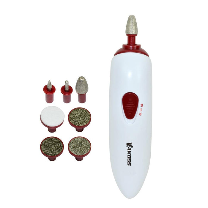 Manicure tool kit Vakoss PE-6301R | white-red