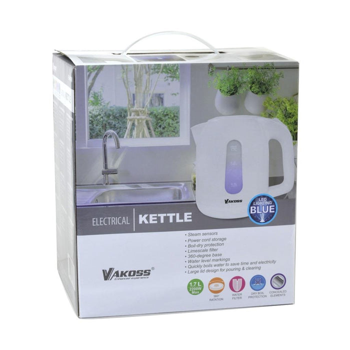 Elektrinis virdulys Vakoss EK-N416W | 1,7l, 2200W | baltas