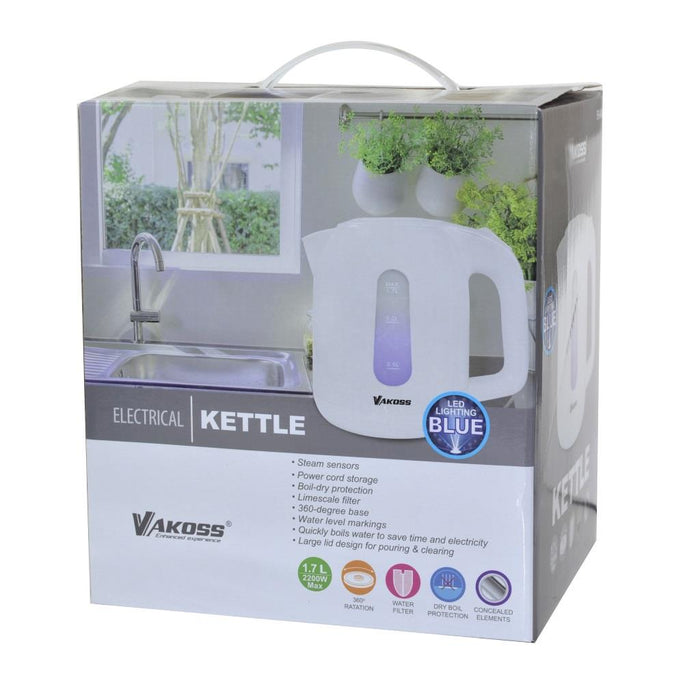 Elektrinis virdulys Vakoss EK-N416W | 1,7l, 2200W | baltas