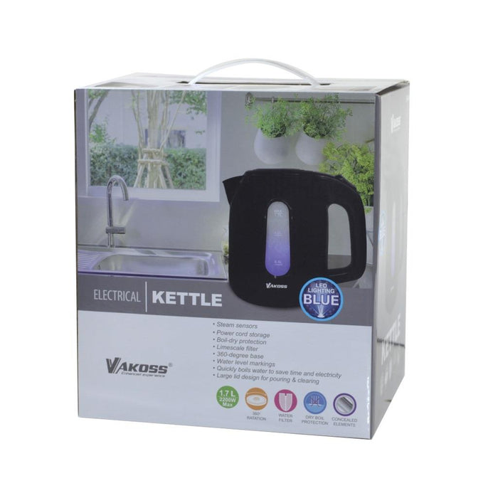 Elektrinis virdulys Vakoss EK-N416K | 1,7l, 2200W | juodas