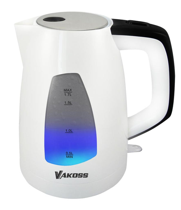 Elektrinis virdulys Vakoss EK-N453WK | 1,7l, 2200W | balta-juoda