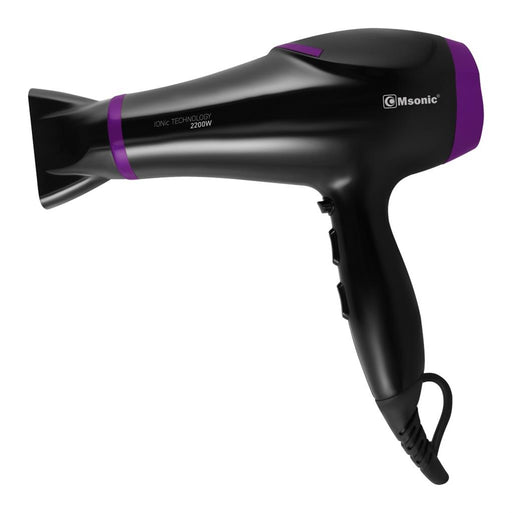 Plaukų džiovintuvas su jonų technologija Msonic MHR4581KU | 2200W, juodai violet