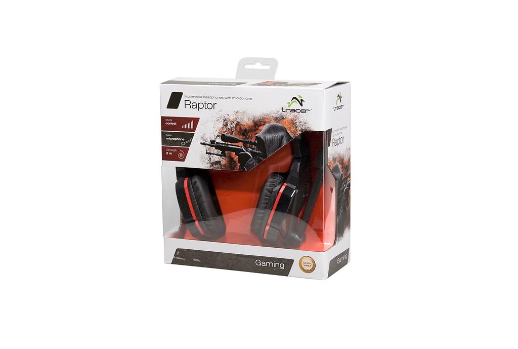 Žaidimų ausinės TRACER RAPTOR
