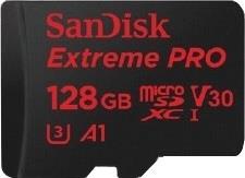 SANDISK EXTREME PRO microSDXC 128GB 100/90 MB/s A1 C10 V30 UHS-I U3