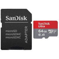 SANDISK ULTRA microSDXC 64 GB 100MB/s A1 Cl.10 UHS-I + ADAPTER