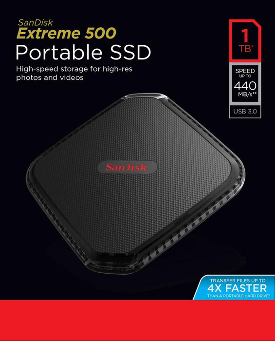 SanDisk EXTREME 500 SSD PORTABLE 1TB (440 MB/s)