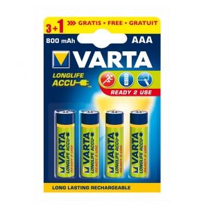 VARTA Baterija R3 800 mAh 4vnt (promo 3+1) ready 2 use