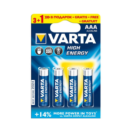 Alkaline Batteries VARTA R3 (AAA) 4pcs High Energy
