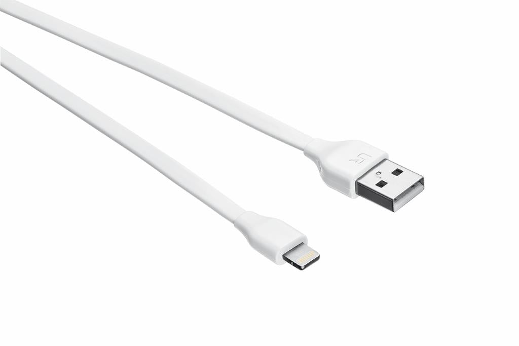 Flat Lightning Cable 1m - white