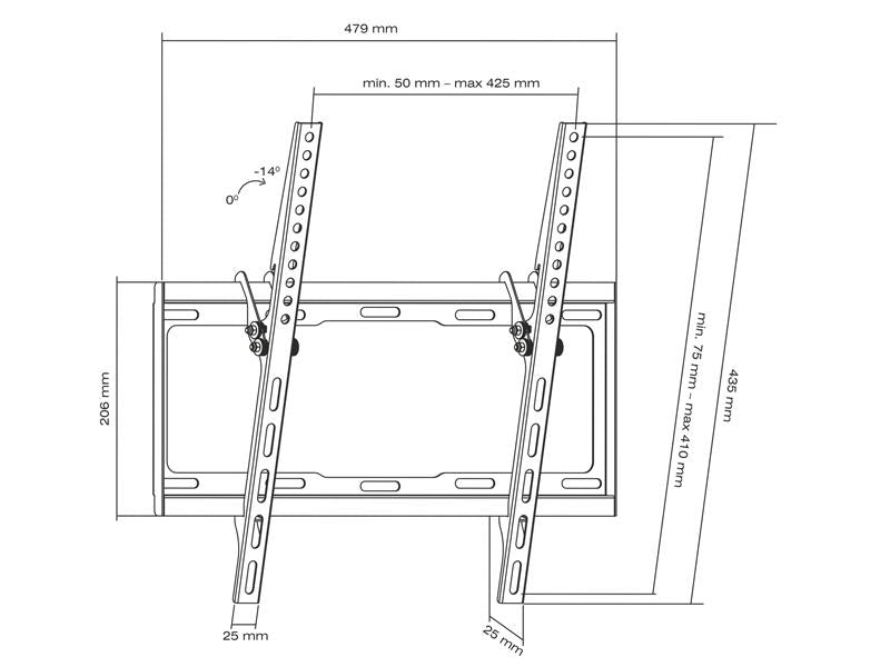 Televizoriaus laikiklis Tracer Wall 889 LCD/LED 32''-55''