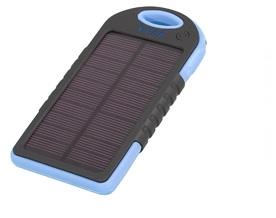 Išorinis saulės baterija 5000 mAh, mėlynas